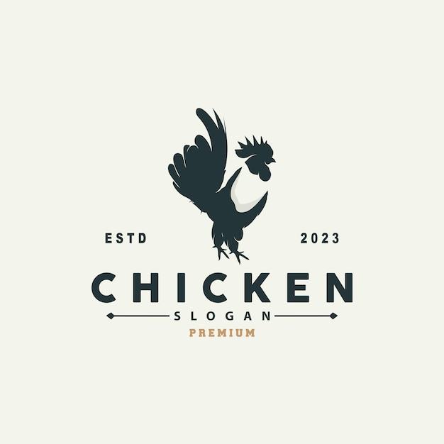 Logo De Poulet Pour Poulet Rôti Restaurant Ferme Vecteur Conception Minimaliste Simple Pour Restaurant Food Business