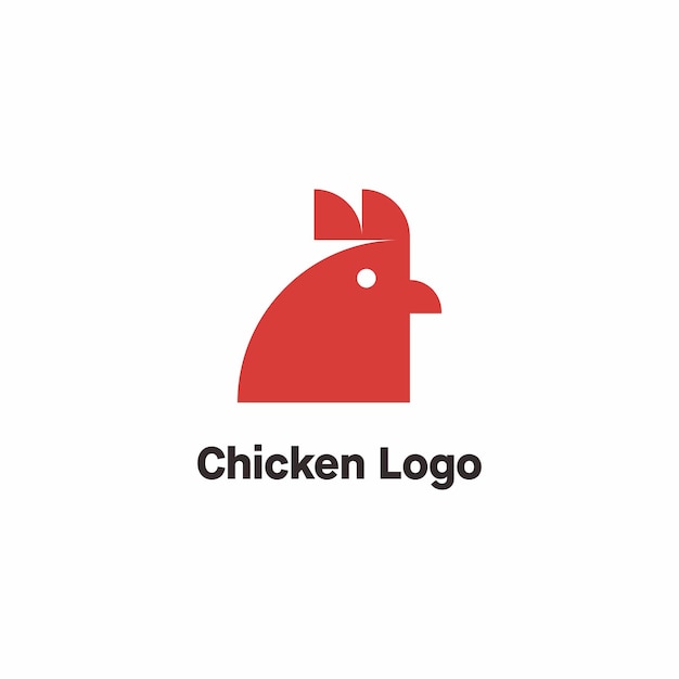 Vecteur logo de poulet rouge adapté aux entreprises alimentaires