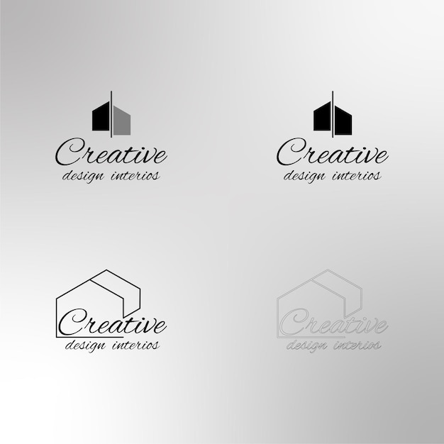 Vecteur logo pour architecte d'intérieur