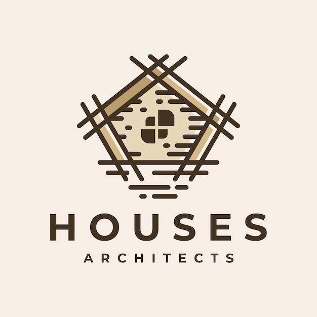 Vecteur un logo pour les architectes de maisons créé par un architecte.