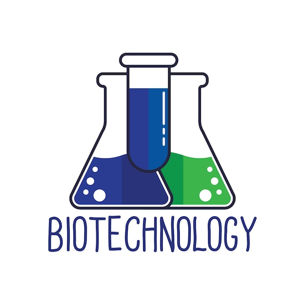 Vecteur un logo pour la biotech qui dit biotech