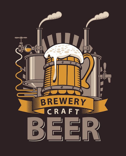 Logo Pour Une Brasserie Avec Une Chope De Bière