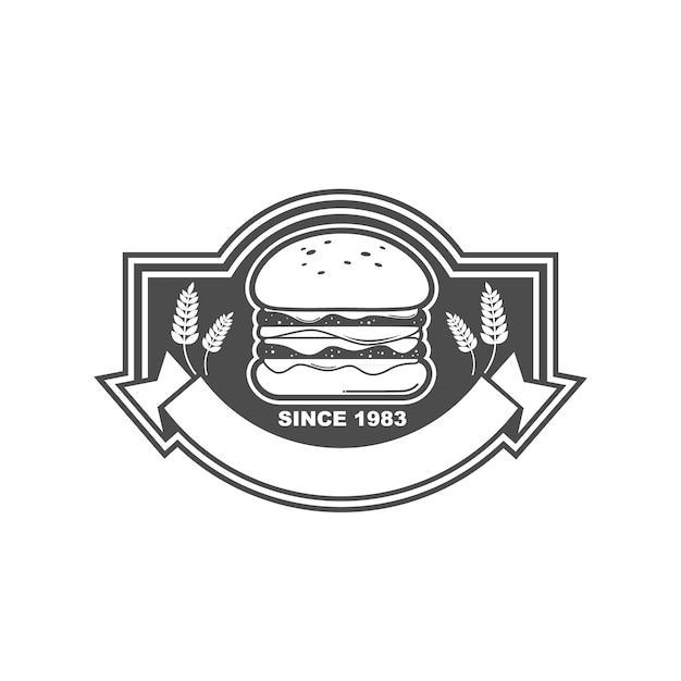 Vecteur logo pour burger shop