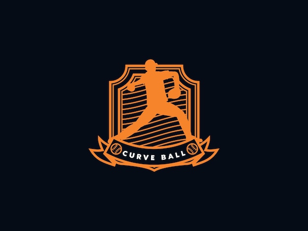 Un logo pour un club de sport appelé balle courbe.