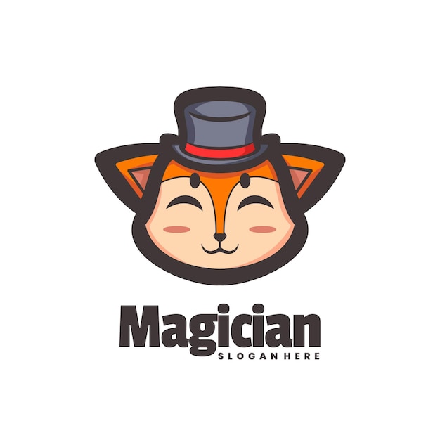 Vecteur logo pour une compagnie de magicien