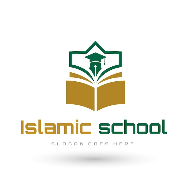 Vecteur un logo pour l'école islamique qui dit 