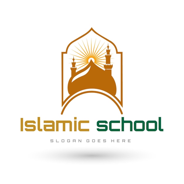 Vecteur logo pour l'école islamique qui dit 'islam' dessus