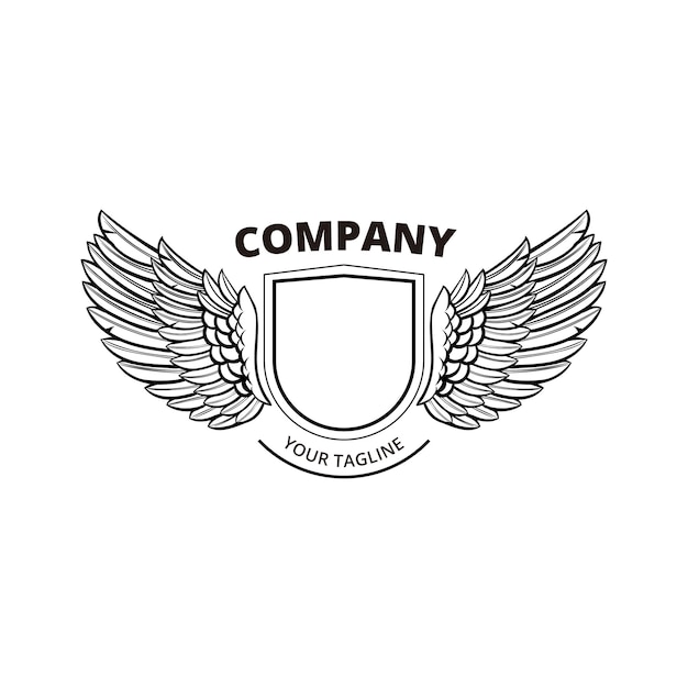 Vecteur un logo pour une entreprise avec des ailes.