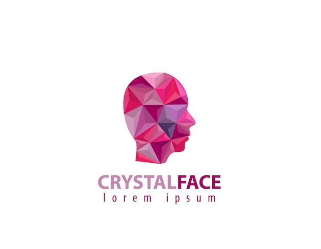 Un Logo Pour Une Entreprise Appelée Crystal Face