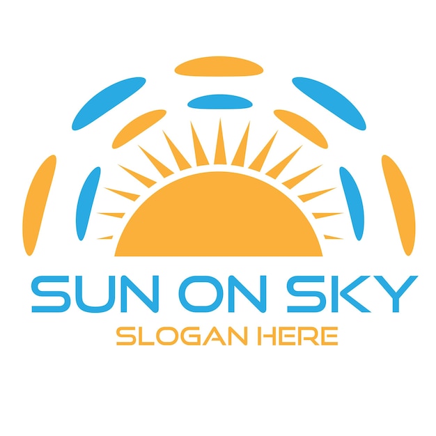 Vecteur un logo pour une entreprise appelée sun on sky