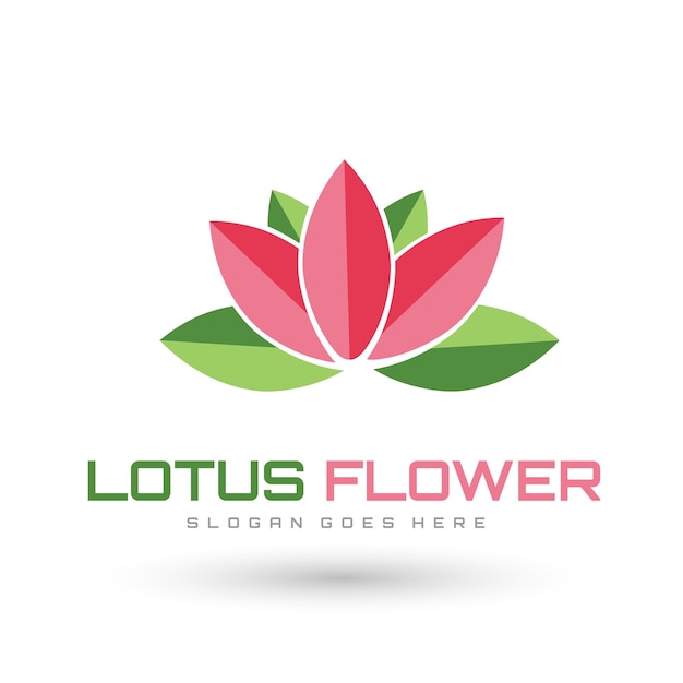 Vecteur logo pour une entreprise de fleurs de lotus