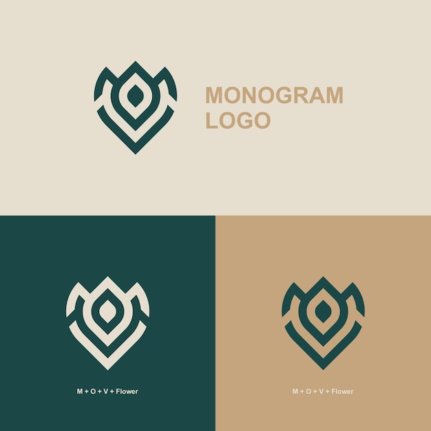 Vecteur un logo pour une entreprise monogramme.