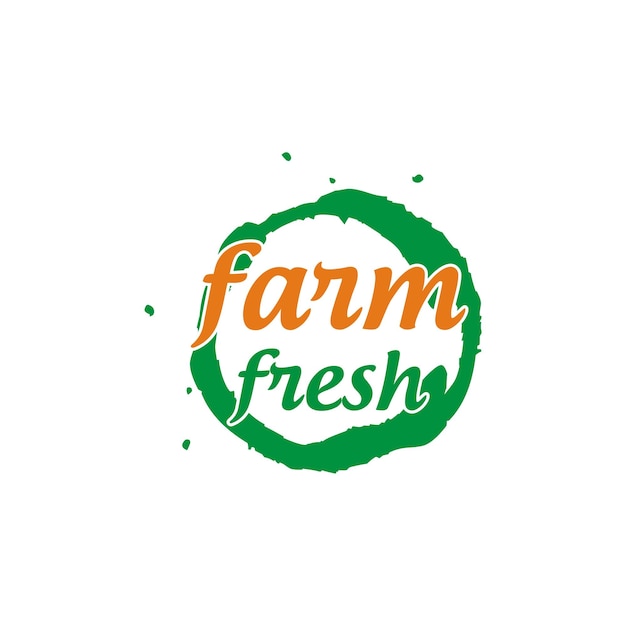 Un logo pour Farm Fresh est affiché sur un fond blanc.