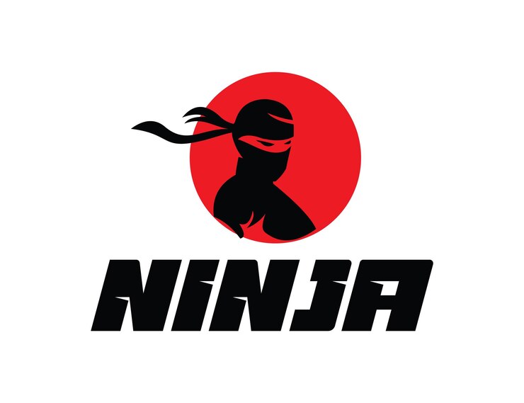 Vecteur un logo pour une femme ninja logo japonais