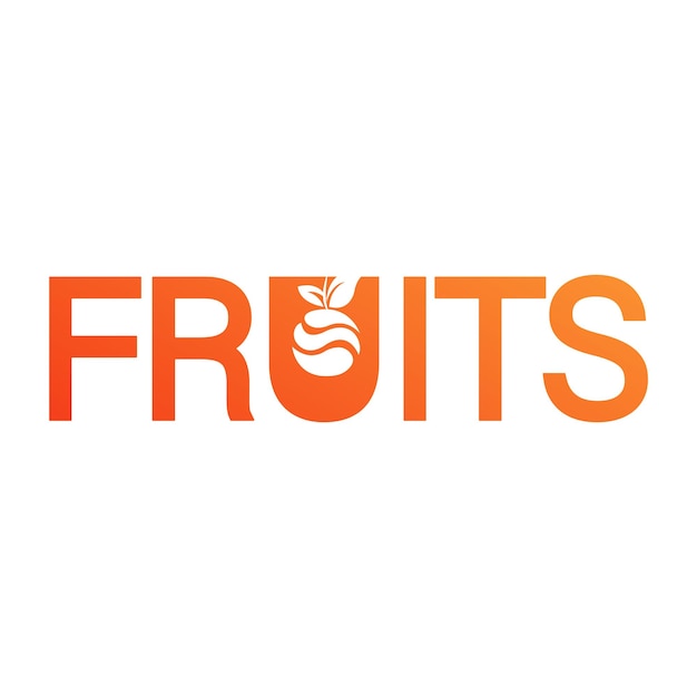 Vecteur un logo pour les fruits qui indique 