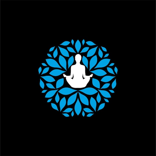 Un Logo Pour Une Illustration Vectorielle D'un Studio De Yoga