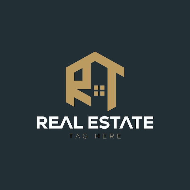 Logo pour l'immobilier avec une maison et une maison