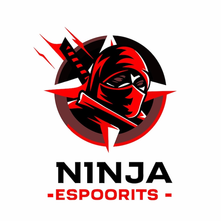 Vecteur un logo pour un ninja japonais avec une épée au milieu