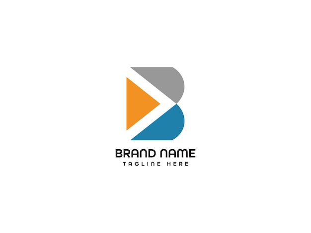 Un logo pour un nom de marque appelé b brand name