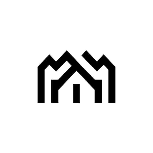 Vecteur un logo pour un nouveau bâtiment appelé m.