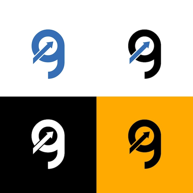 Un logo pour une nouvelle société appelée 9.