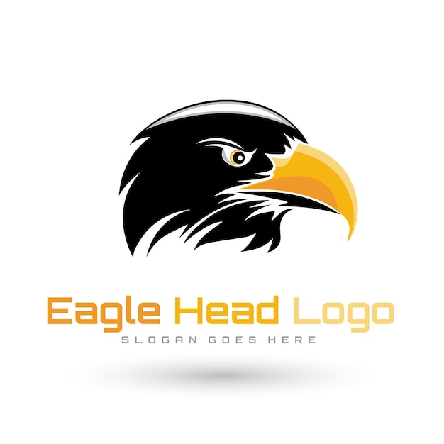 Un logo pour un oiseau avec un grand bec et un bec jaune.