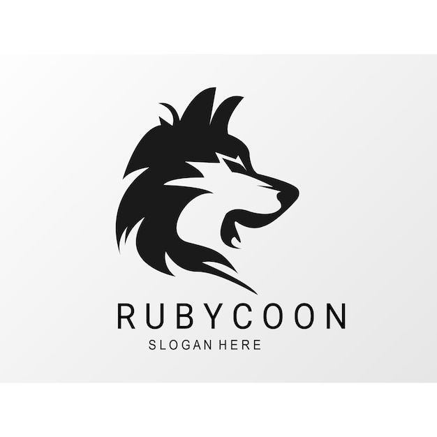Vecteur un logo pour rubycoon qui est un chien