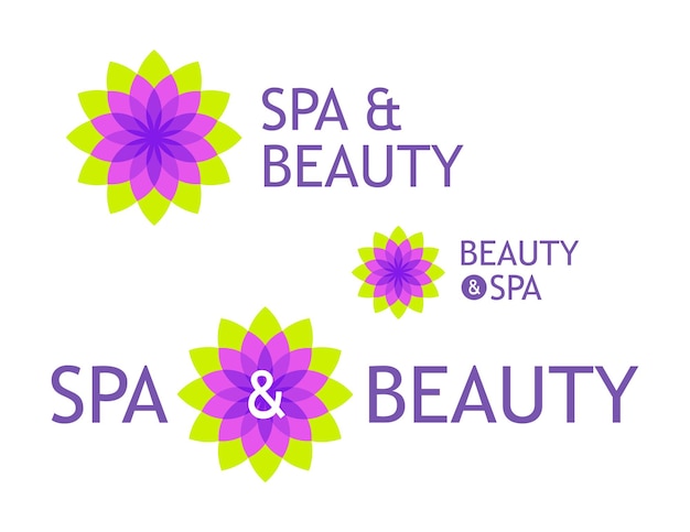 Vecteur logo pour salon de beauté et spa