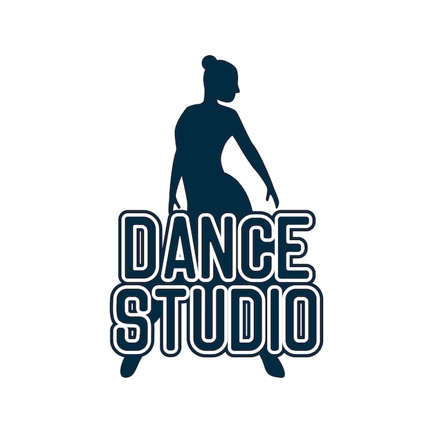 Vecteur un logo pour un studio de danse avec le mot dance dessus