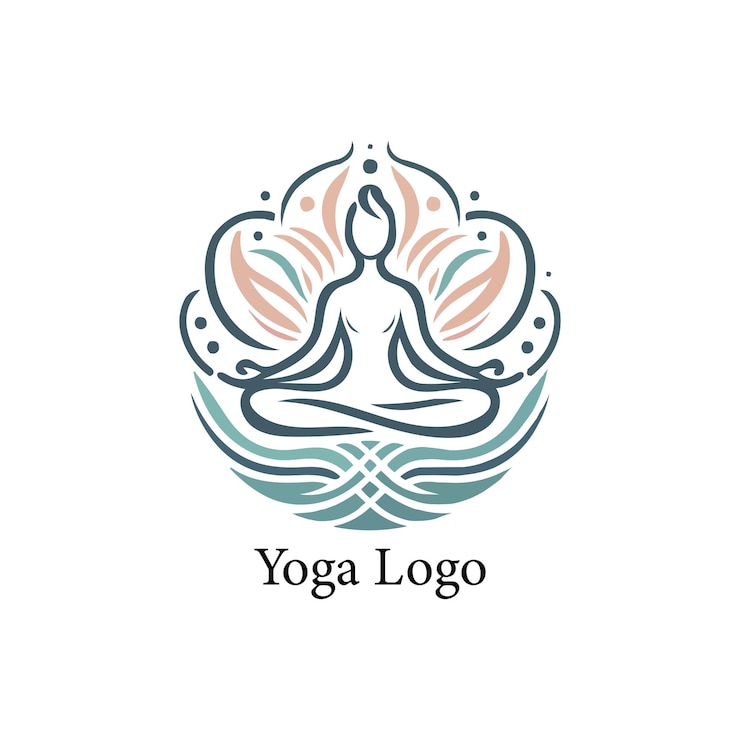 Vecteur un logo pour un studio de yoga qui dit yoga