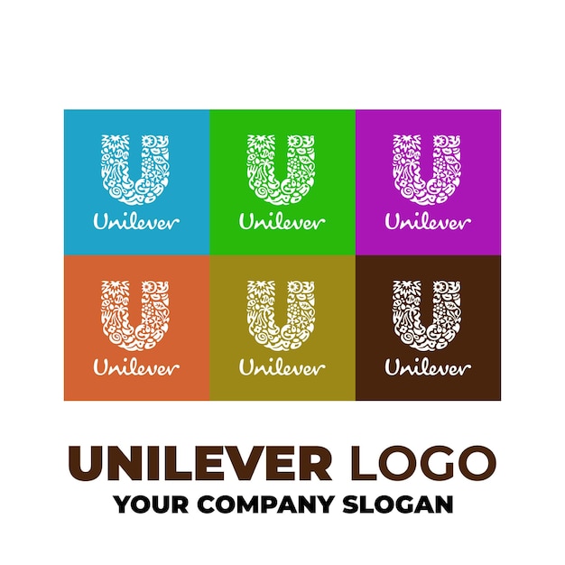 Vecteur un logo pour unilever est affiché dans un carré.