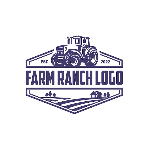 Logo Premium Farm Ranch Emblem Idéal Pour L'agriculture Et L'industrie Liée Au Ranch