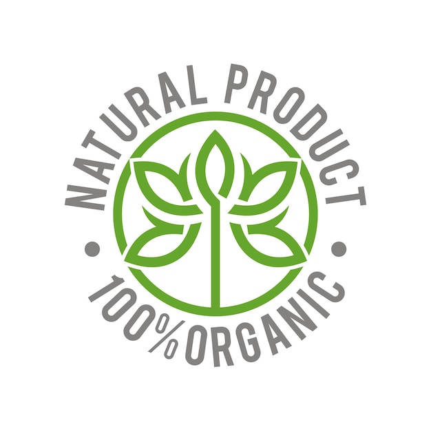 Vecteur logo des produits naturels