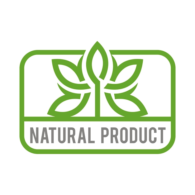 Vecteur logo des produits naturels