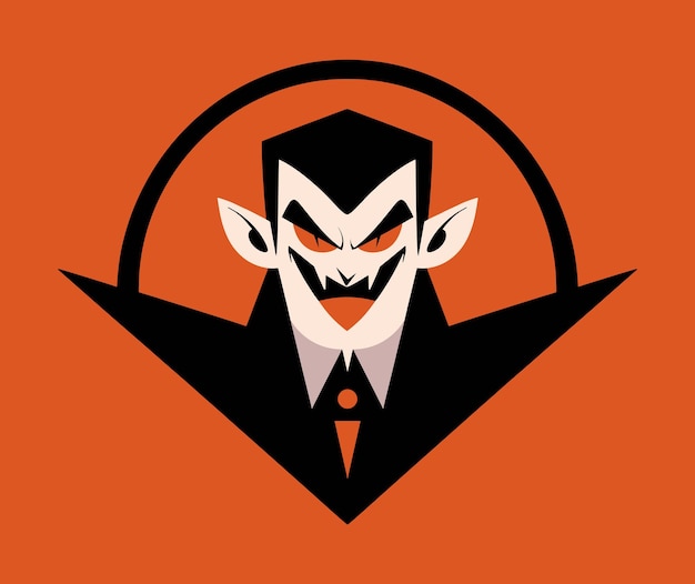 Vecteur logo professionnel vampire halloween art dans un style plat mascotte de sport esports labe