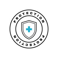 Vecteur logo de protection de l'immunité bouclier avec croix médicale sain protégé concept de conception pour la santé médicale et l'assurance illustration vectorielle