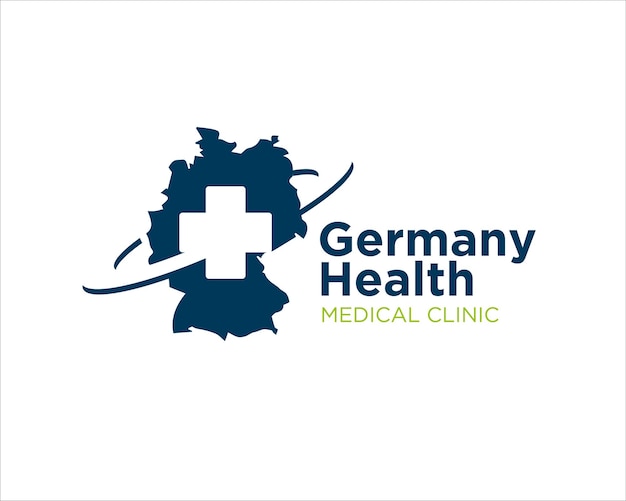 Vecteur le logo de la protection de la santé en allemagne est simple pour le service médical.