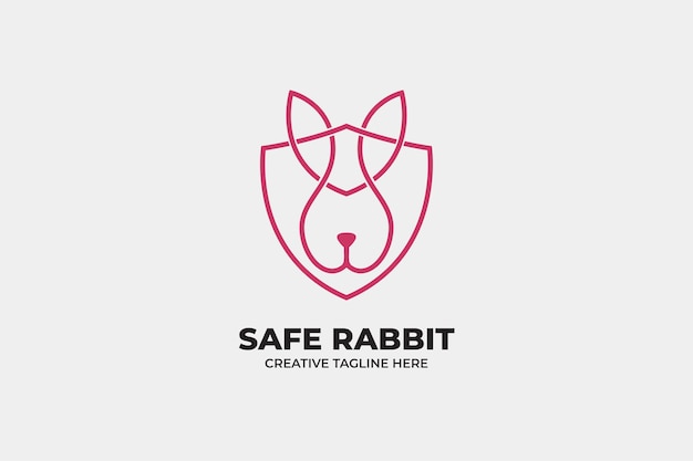 Logo de protection de sécurité Safe Rabbit