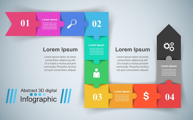 Logo De Puzzle. Infographie D'affaires.