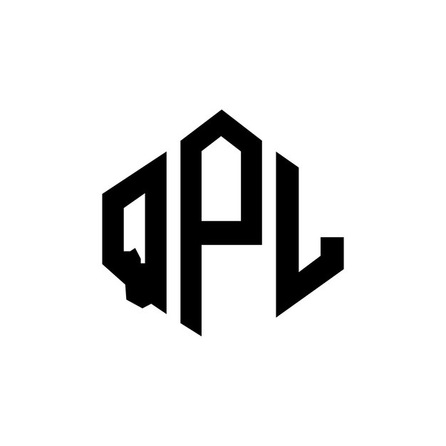 Le logo de QPL est en forme de polygone, de cube et d'hexagone, avec des couleurs blanches et noires, un monogramme, un logo d'entreprise et un logo immobilier.