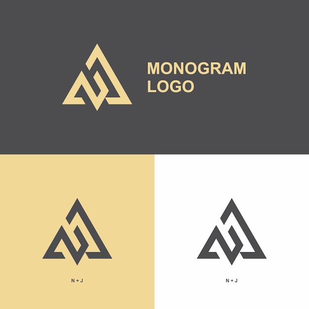 Vecteur un logo qui indique le logo monogramme dessus