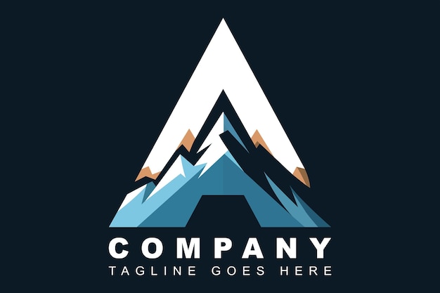 Un logo qui intègre un sommet de montagne symbolisant l'ambition et la réalisation