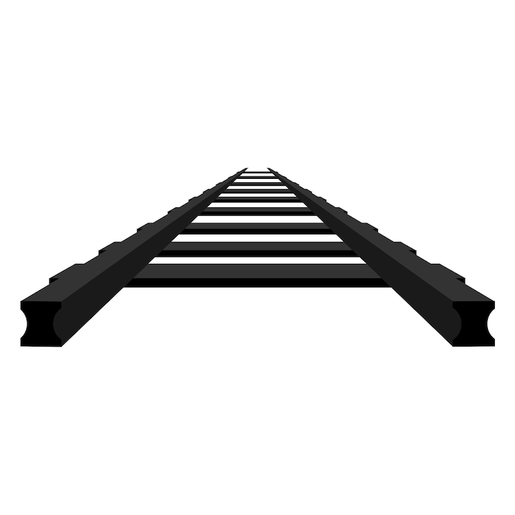 Vecteur logo rail noir