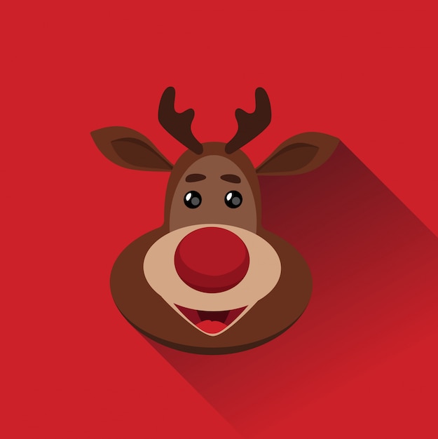 Vecteur logo de raindeer de noël