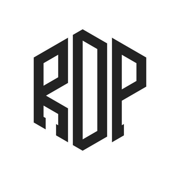 Le logo RDP est constitué d'une lettre initiale, d'un monogramme RDP et d'une forme hexagonale.