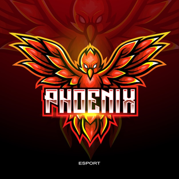 Logo Red Phoenix Esport Pour Le Logo De Jeu De Sport électronique.