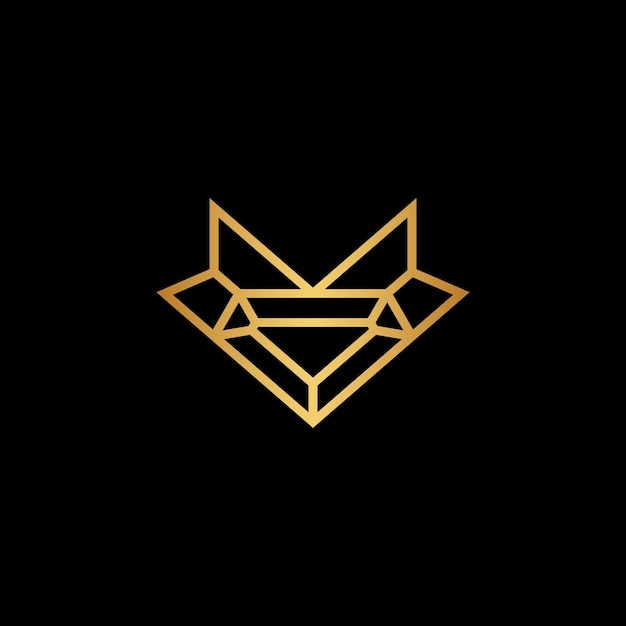 Vecteur logo renard diamant