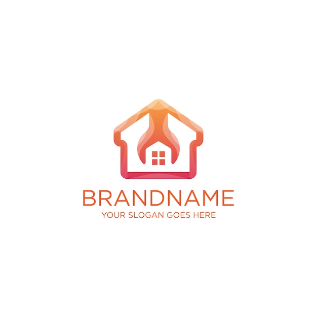 Logo De Rénovation De Maison Fixe