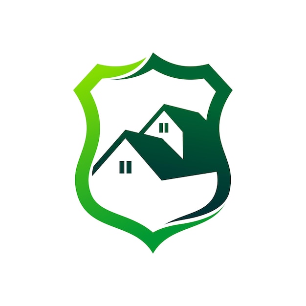 Logo Résidentiel Avec Concept De Bouclier