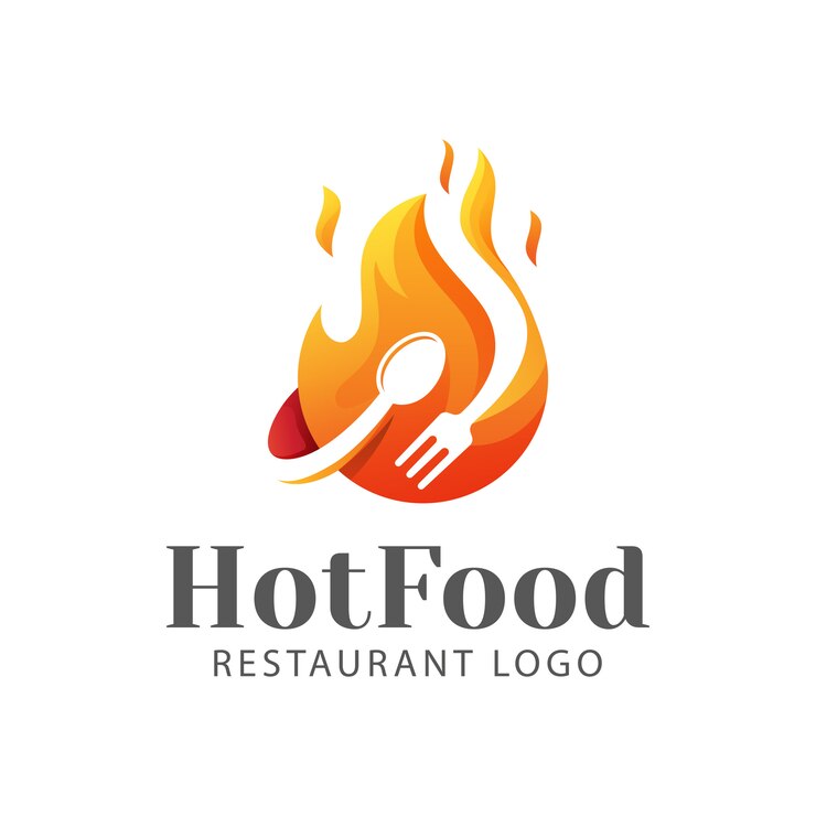 Vecteur logo de restaurant de plats chauds moderne, barbecue, logo de grillades de barbecue